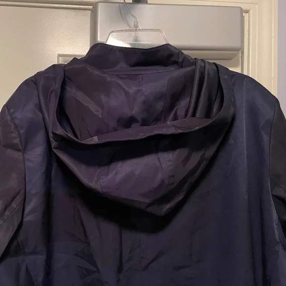 SOLD⭐️DKNY Navy Water Repellent Trench Coat (Plus Size 3X) NWT - Picture 7 of 8